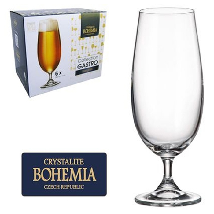 Taca Cristal Cerveja 380ml C/6pcs Gastro Bohemia 4s0 Cx:008