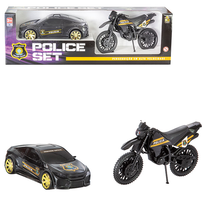 CARRO E MOTO POLICE SET REF 306