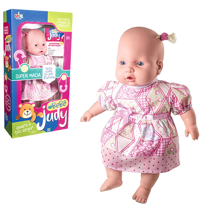 Boneca Bebe Judy Branca 43cm Ref 0468