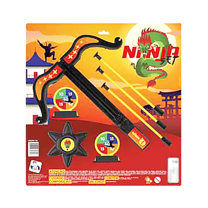 Kit Arco E Flecha Super Ninja 32,5x34cm Ref 702