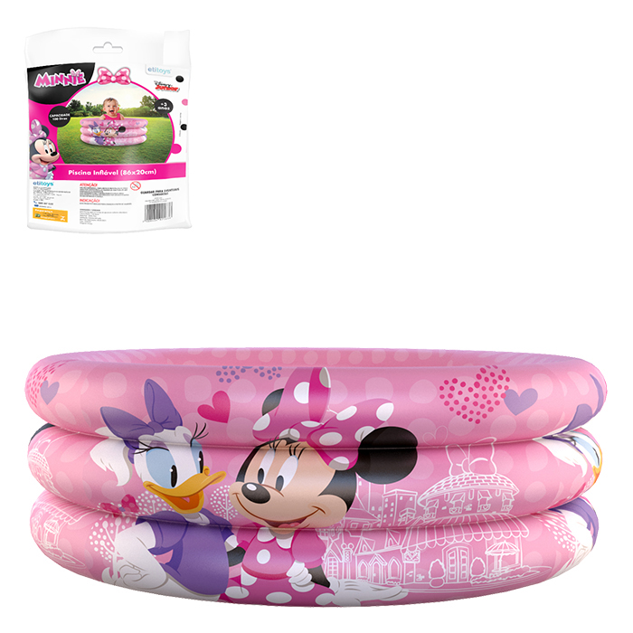 Piscina Inflavel 3 Aneis 100lts Minnie 8