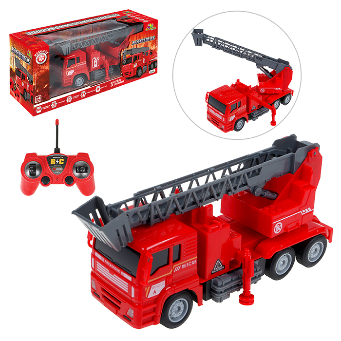 Caminhão de Brinquedo Bombeiros Controle Remoto com 6 Funções +