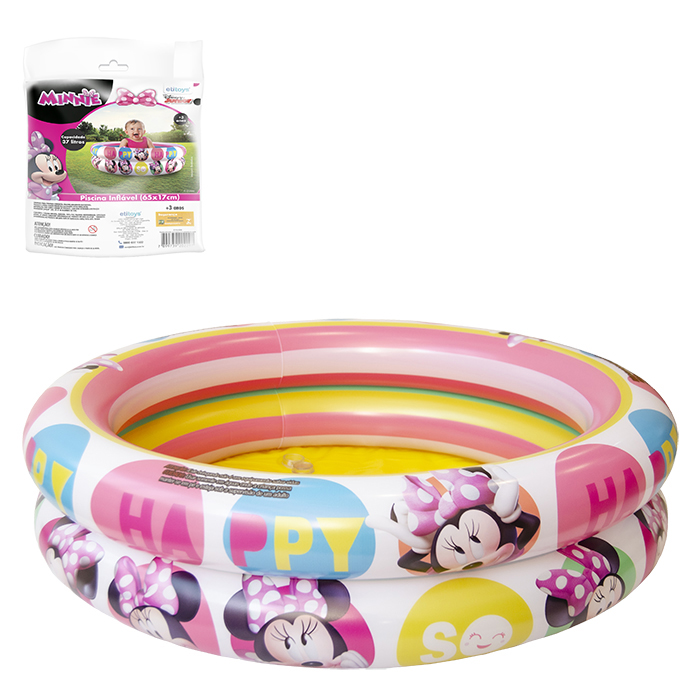 Piscina Inflavel 2 Aneis 37lts Minnie 65