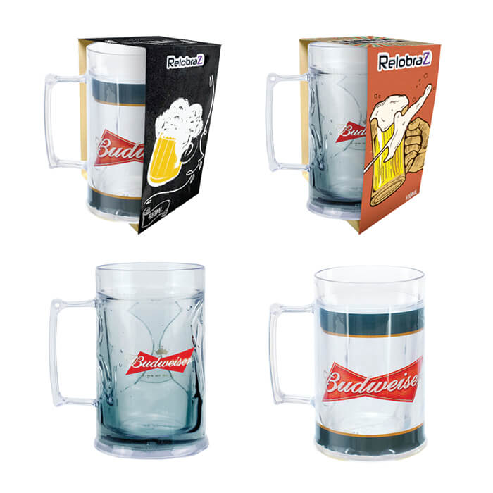 CANECA DE GEL 430ML BUDWEISER