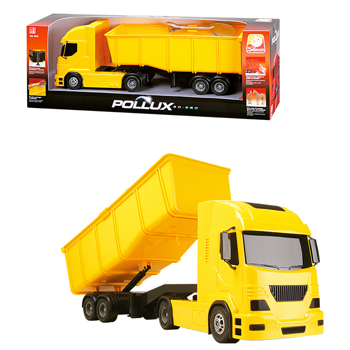 Caminhão Brinquedo Infantil Pollux Com Trator Carregadeira