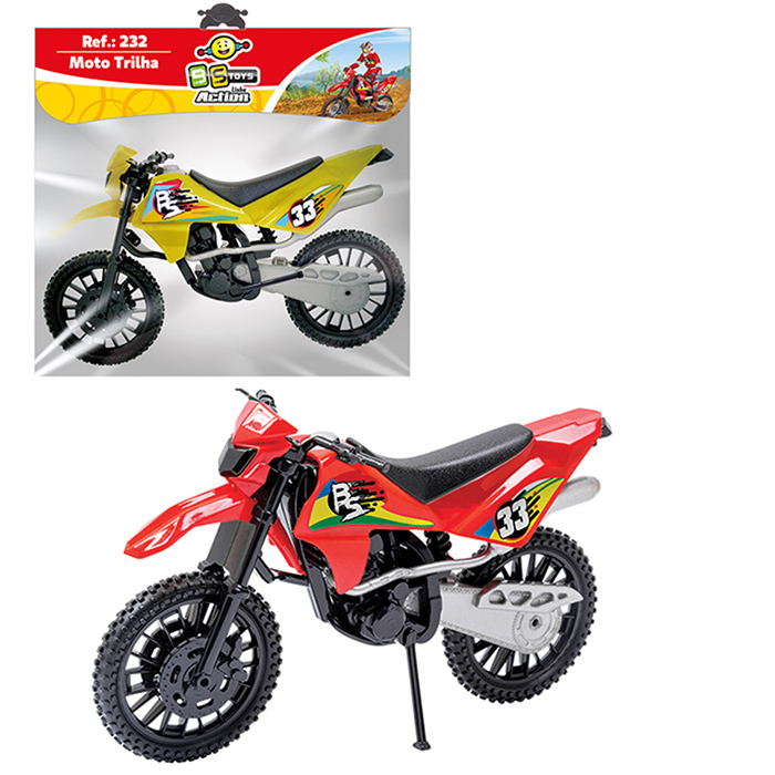 Moto de Brinquedo Motocross 28cm Moto de Trilha Infantil