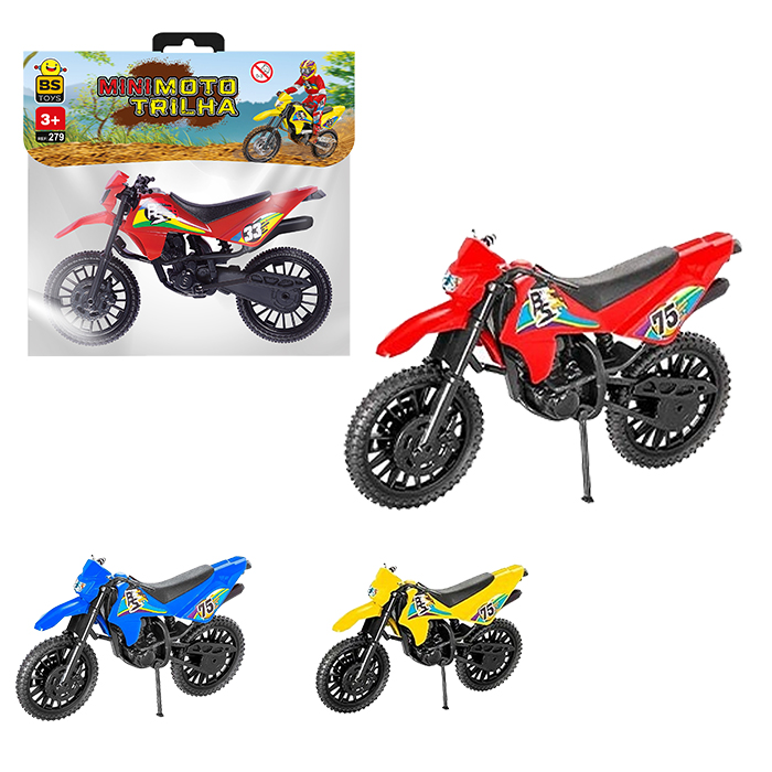 Moto Trilha Infantil Motocross 33 Cm Brinquedo Para Montar