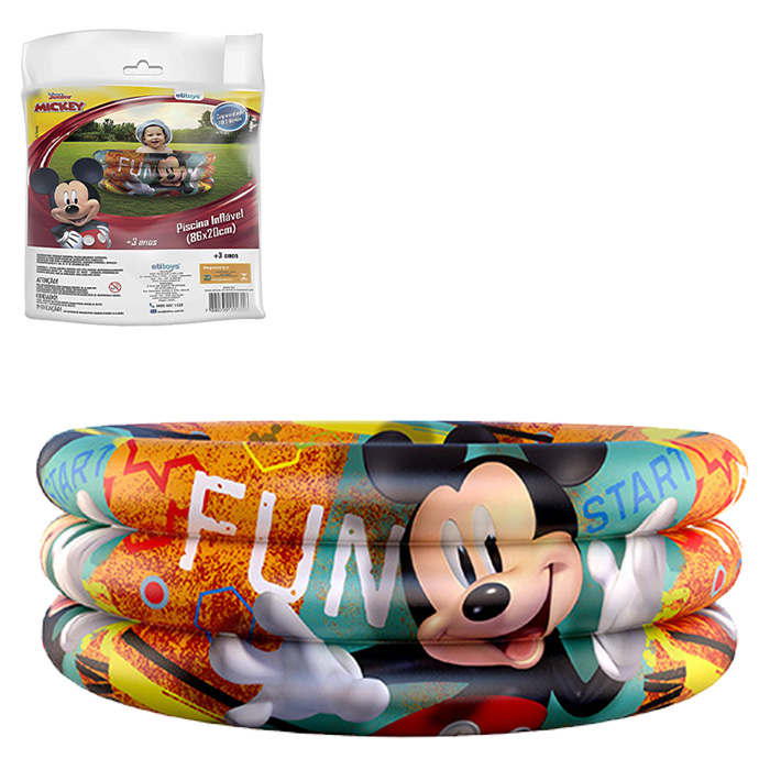 PISCINA INFLAVEL 3 ANEIS 100LTS MICKEY 8