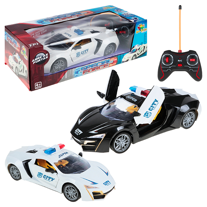 Brinquedo Infantil Carrinho De Policia Controle Remoto Luz