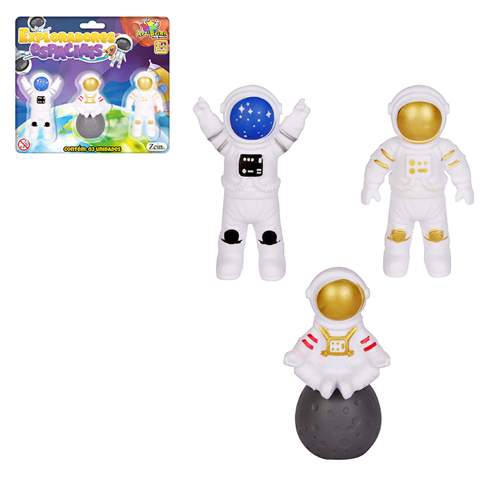 Boneco Astronauta Colecao 3pcs