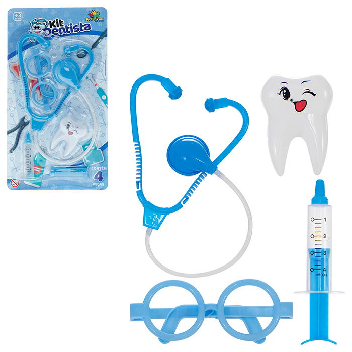 Kit Dentista Boy 4 Pcs Na Cartela