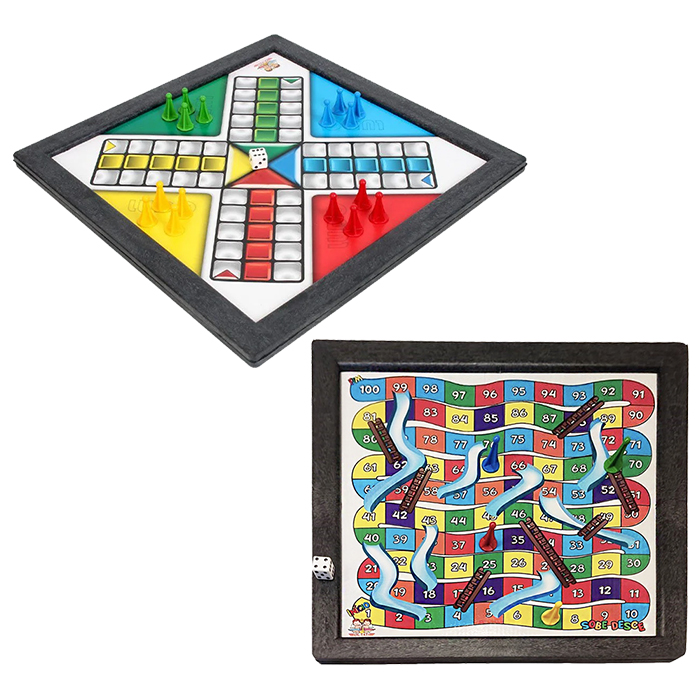 Oficial Jogo D/ Ludo C/ 4 Dados Grande Estojo 31 X 31 X 2cm